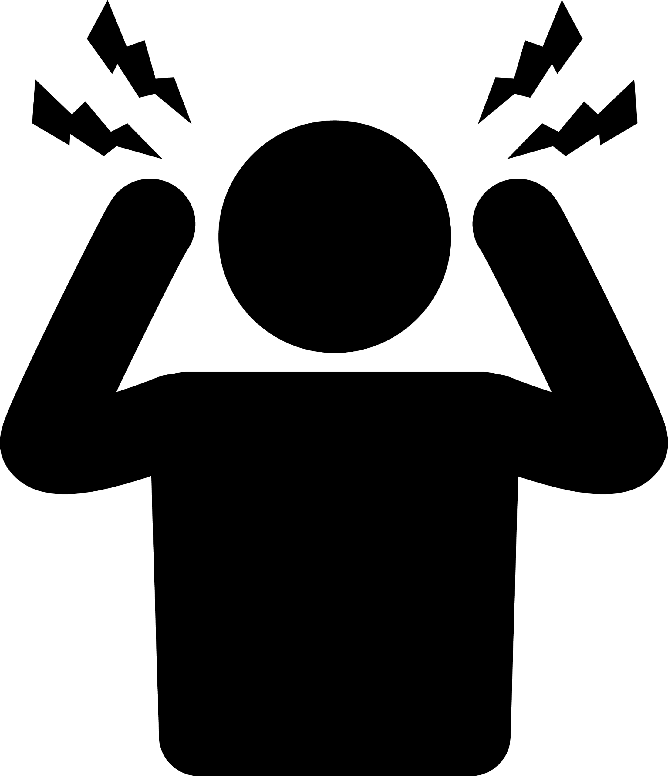頭痛が気になる様子